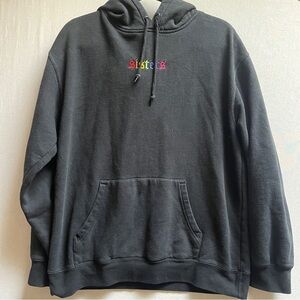 James Charles Sisters Apparel Embroidered Logo Black Hoodie Sz L